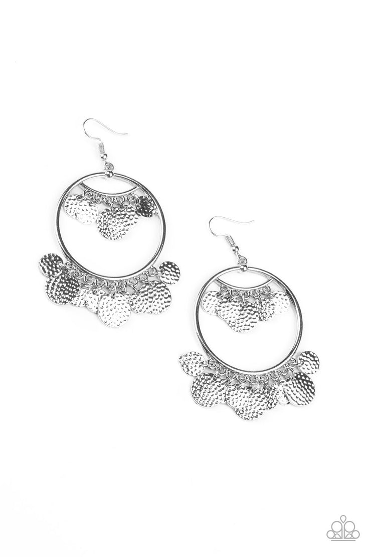 Paparazzi Accessories All CHIME High Silver Earrings