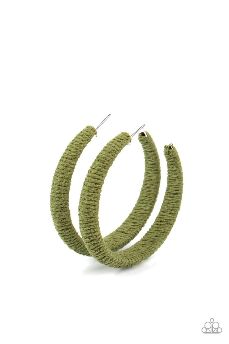 Paparazzi Accessories TWINE and Dine Green Earrings