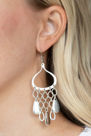 Paparazzi Accessories Lure Away Silver Earrings