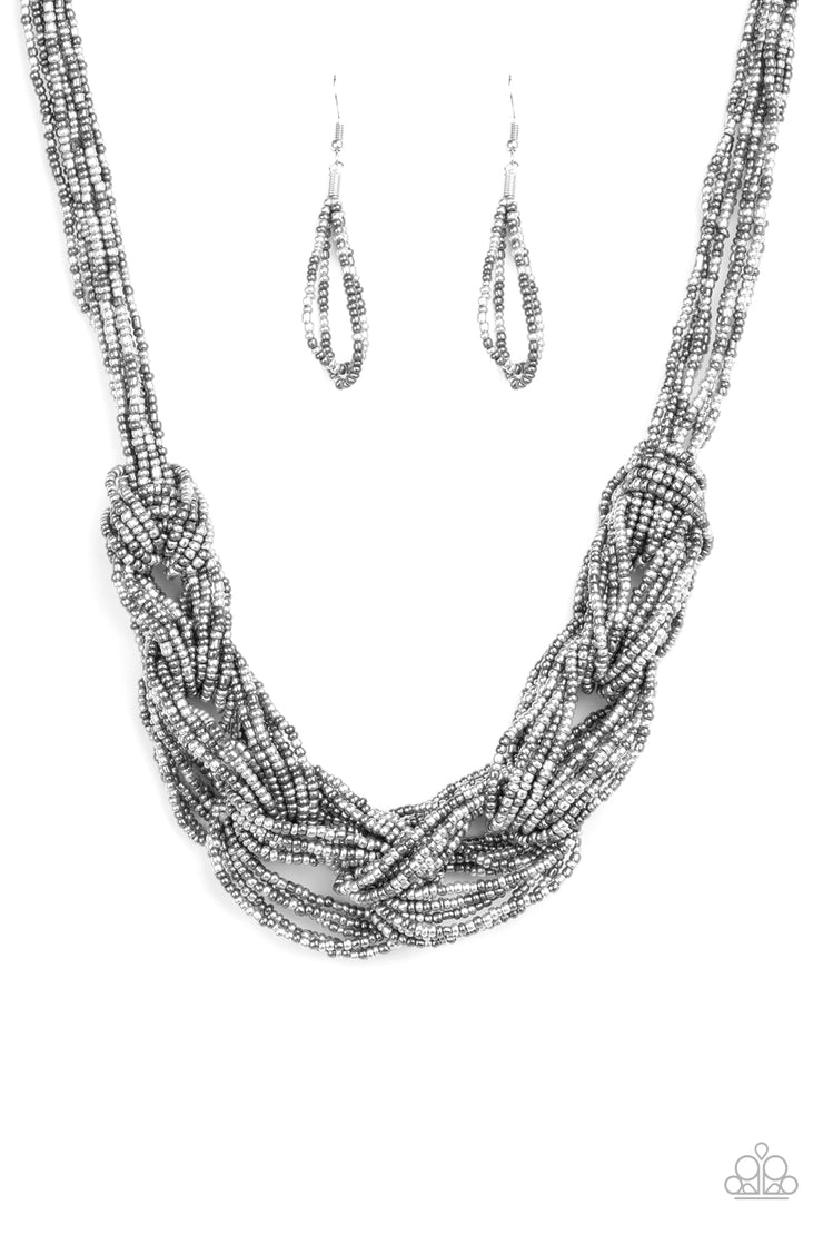Paparazzi Accessories City Catwalk Silver Necklace Set