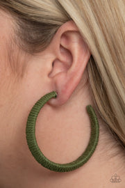 Paparazzi Accessories TWINE and Dine Green Earrings