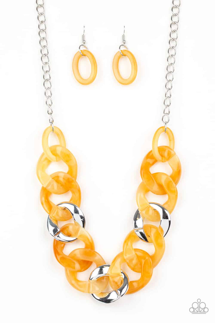 Paparazzi Accessories I Have A HAUTE Date Yellow Necklace Set