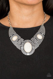 Paparazzi Accessories Leave Your Landmark White Necklace Set