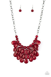 Paparazzi Accessories Sorry To Burst Your Bubble - Red Necklace Set