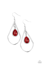 Paparazzi Accessories Ethereal Elegance Red Earrings