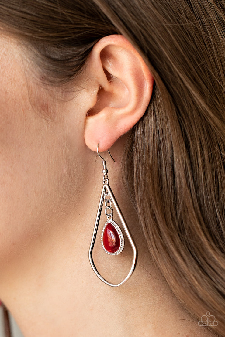 Paparazzi Accessories Ethereal Elegance Red Earrings