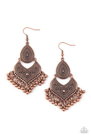 Paparazzi Accessories Music To My Ears - Copper Earrings