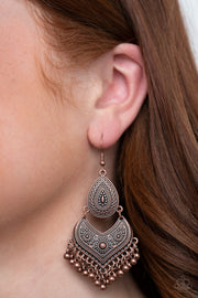 Paparazzi Accessories Music To My Ears - Copper Earrings