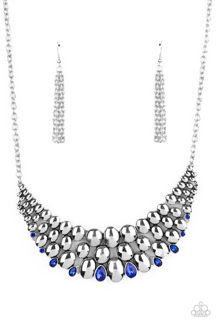 Paparazzi Accessories Powerhouse Party Blue Necklace