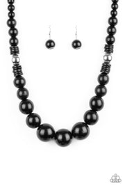 Paparazzi Accessories Panama Panorama - Black Necklace Set