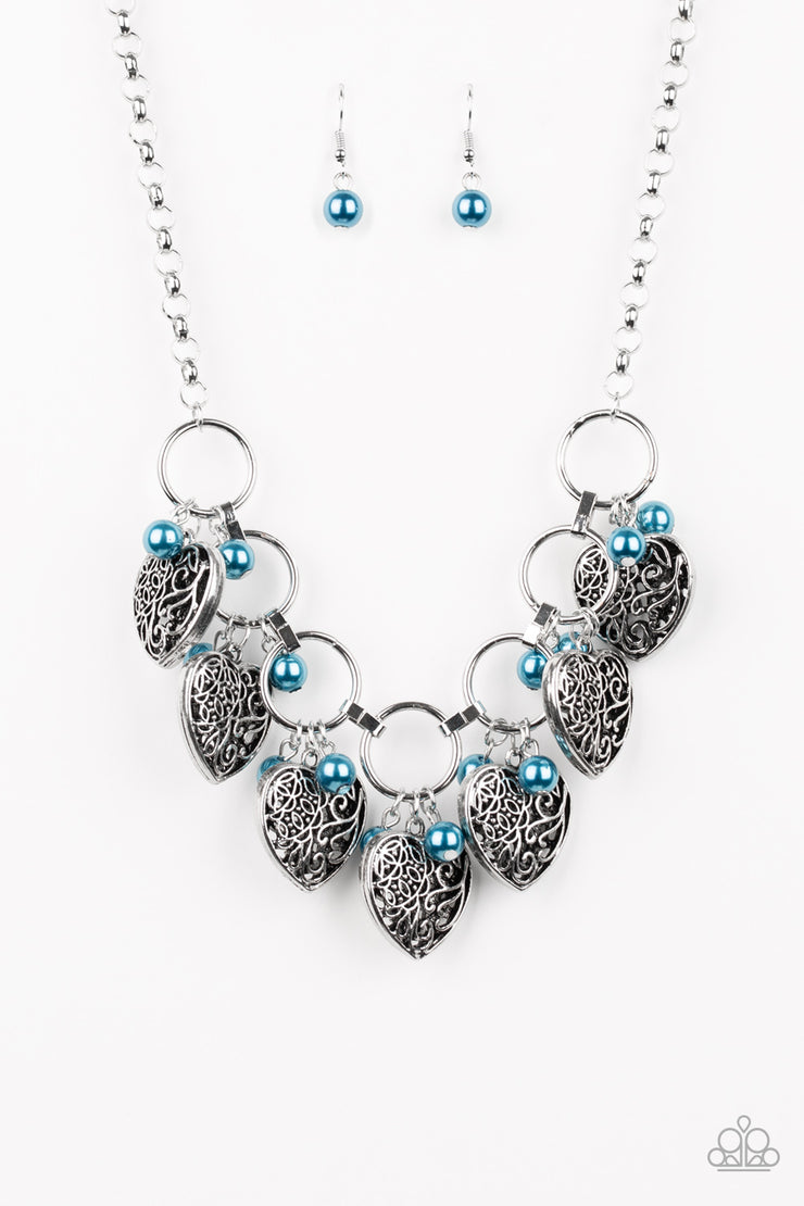 Paparazzi Accessories Very Valentine Blue Necklace Set