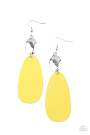 Paparazzi Accessories Vivaciously Vogue Yellow Earrings