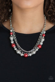 Paparazzi Accessories 5th Avenue Romance - Red Necklace Set