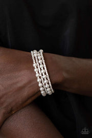 Paparazzi Accessories Starry Strut White Bracelet