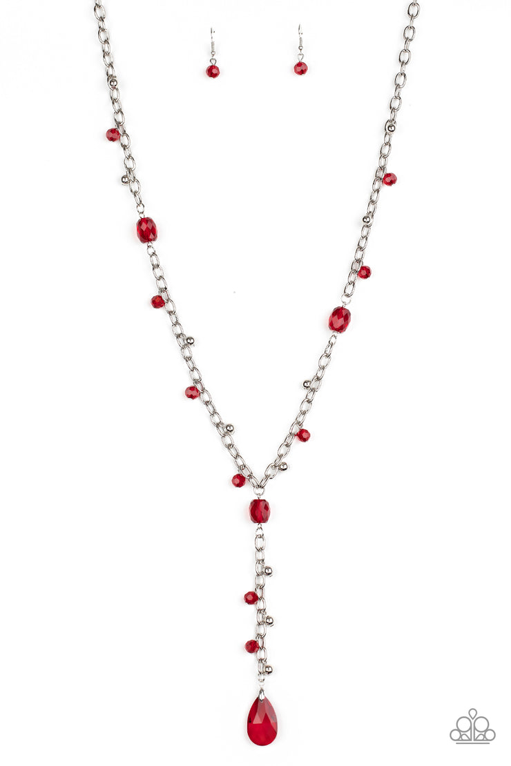 Paparazzi Accessories Afterglow Red Necklace Set