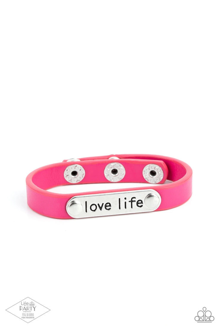 Paparazzi Accessories Love Life Pink Bracelet