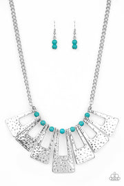 Paparazzi Accessories Terra Takeover Blue Necklace Set