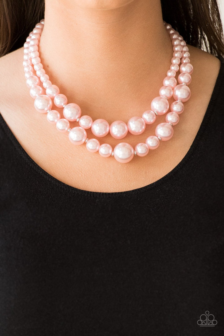 Paparazzi Accessories The More The Modest Pink Necklace Set