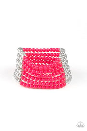 Paparazzi Accessories Layer It On Thick Pink Bracelet
